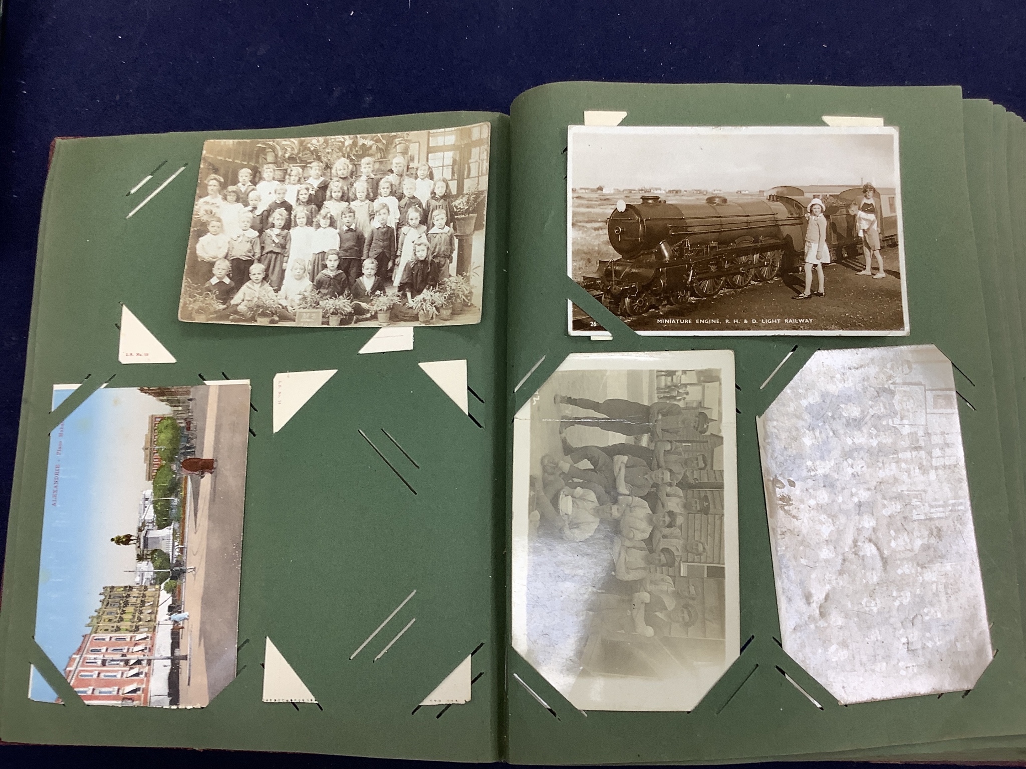 Seven albums of Edwardian and later postcards